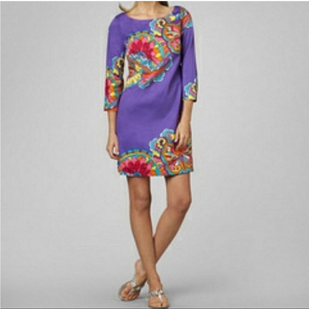 Lilly Pulitzer Purple Dress with Multicolor Butterfly Print